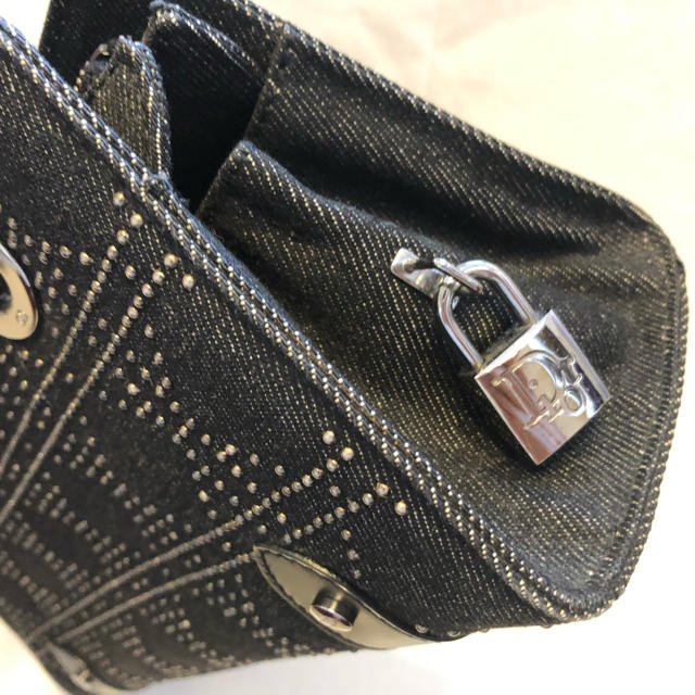 Christian Dior(クリスチャンディオール)のお値下げ　クリスチャンディオール　レディディオール　カナージュ　ブラックデニム レディースのバッグ(ハンドバッグ)の商品写真