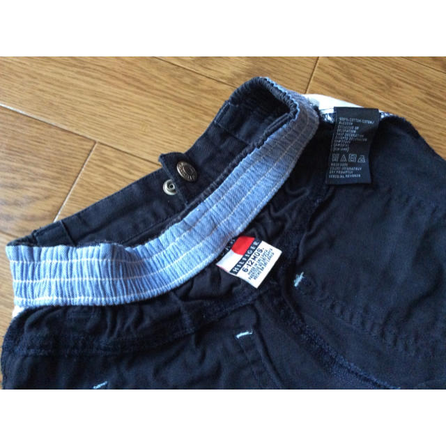 TOMMY HILFIGER(トミーヒルフィガー)のTOMMYHILFIGERフラッグ刺繍ネイビー紺ゆったりシンプルパンツ6-12m キッズ/ベビー/マタニティのベビー服(~85cm)(パンツ)の商品写真