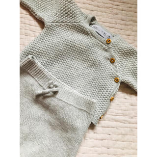 ザラキッズ(ZARA KIDS)のZARA ベビーニットセットアップ　0-1M(ニット/セーター)