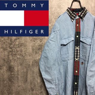 トミーヒルフィガー(TOMMY HILFIGER)の【まりあ様専用☆】トミーヒルフィガー☆オールド刺繍シャンブレーデニムシャツ(シャツ)