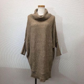 ラウンジドレス(Loungedress)の【美品】Loungedress ケーブルオフタートルNドルマンニットワンピース(ニット/セーター)