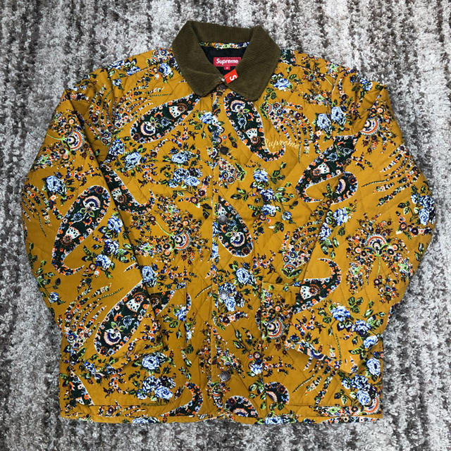 M Supreme Quilted Paisley Jacket mustard carroceriasbuscars.com