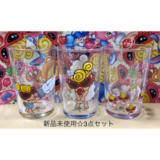 ヒステリックミニ(HYSTERIC MINI)のヒスミニ☆正規品☆新品☆コップ☆3点セット☆25th ☆限定☆グラス☆E(グラス/カップ)