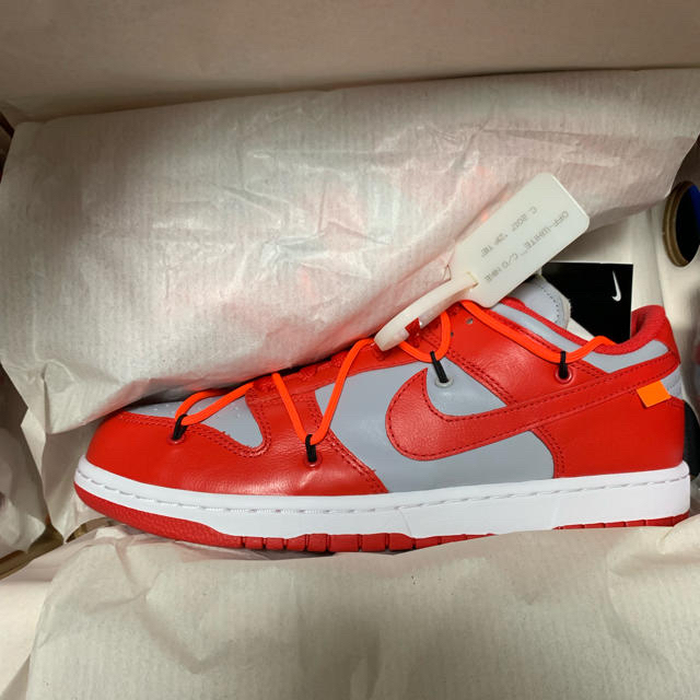 OFF-WHITE - nike off-white dunk low red 27の通販 by アローラ's ...