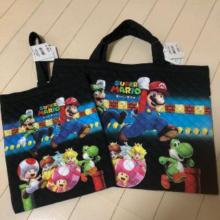 マリオ 入学 手さげ 上履き入れ 新品 セット(バッグ/レッスンバッグ)