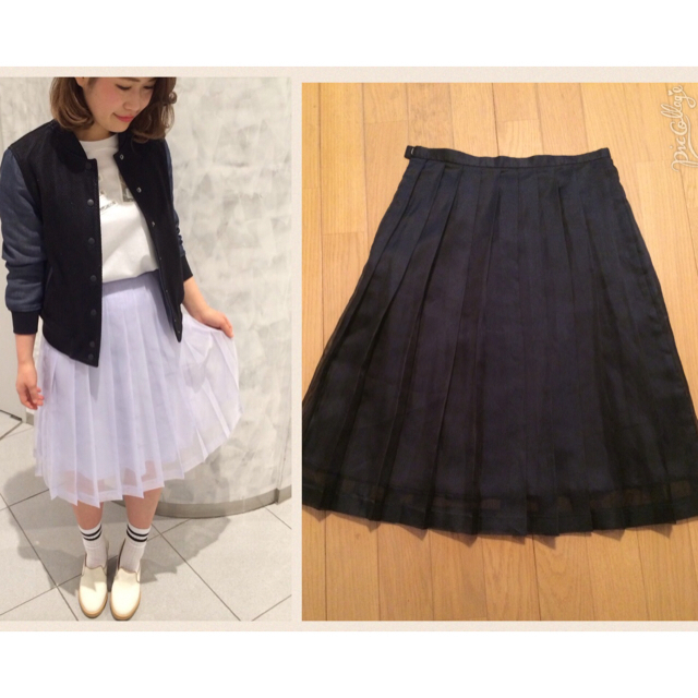 ANOTHER EDITION(アナザーエディション)のシフォンプリーツスカート☆田中里奈 レディースのスカート(ひざ丈スカート)の商品写真