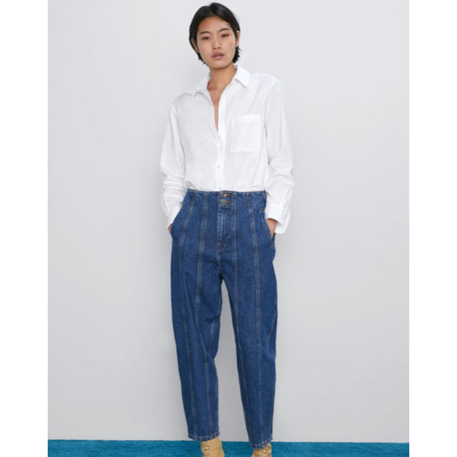 ZARA(ザラ)の美品☆ZARA スラウチーフィットデニムパンツ 38インチ レディースのパンツ(デニム/ジーンズ)の商品写真