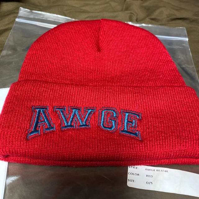 込み AWGE LOGO BEANIE ニット帽 ビーニー