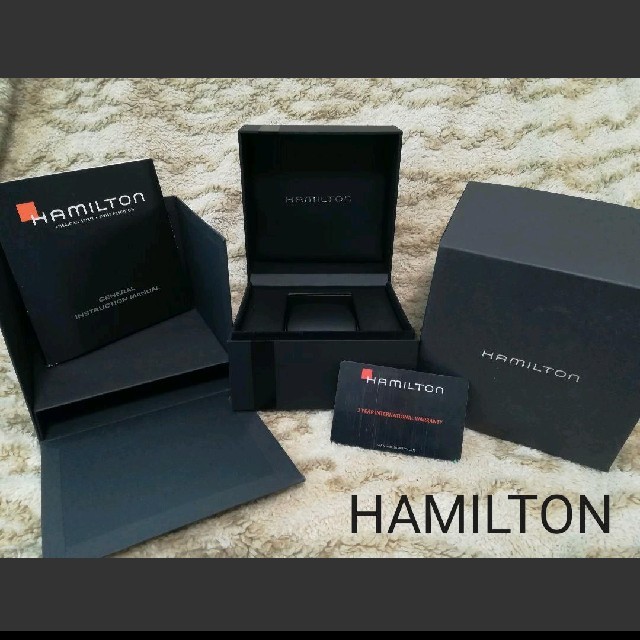 Hamilton(ハミルトン)の【Z11】Hamilton 腕時計 空箱 付属品 セット メンズの時計(腕時計(アナログ))の商品写真