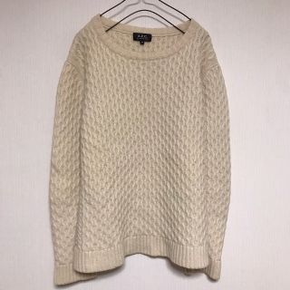 アーペーセー(A.P.C)のA.P.C ニットセーター ケーブル 編込 ウール アイボリー フィッシャーマン(ニット/セーター)