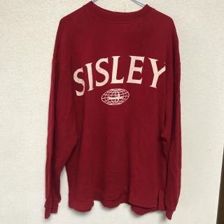 シスレー(Sisley)のSISLEY トレーナースウェット　カラー赤　サイズM(スウェット)