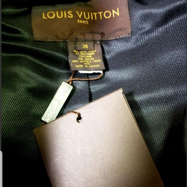 LOUIS VUITTON - ルイヴィトンミンク襟ツイード×モノグラムパテント