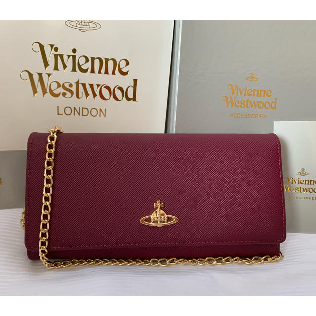 Vivienne Westwood(ヴィヴィアンウエストウッド)の【VIVIENNE WESTWOOD】長財布　バグダッドレッド レディースのファッション小物(財布)の商品写真