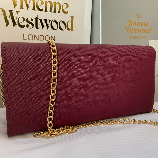 Vivienne Westwood(ヴィヴィアンウエストウッド)の【VIVIENNE WESTWOOD】長財布　バグダッドレッド レディースのファッション小物(財布)の商品写真