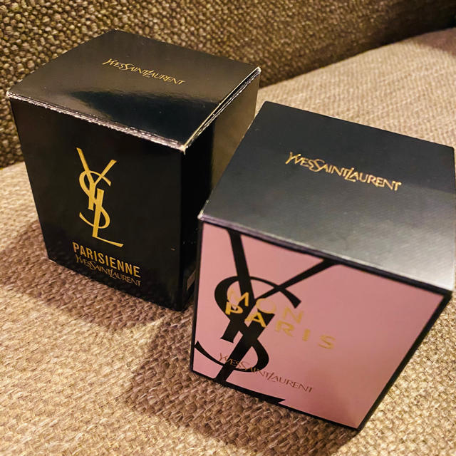 Yves Saint Laurent Beaute(イヴサンローランボーテ)のchabimama様専用　YSL イヴサンローラン　芳香キャンドル　2つセット　 ハンドメイドのインテリア/家具(アロマ/キャンドル)の商品写真