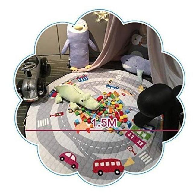 「nori様専用」収納袋にもなる プレイマット(森の仲間としろくまの2点セット) キッズ/ベビー/マタニティの寝具/家具(フロアマット)の商品写真