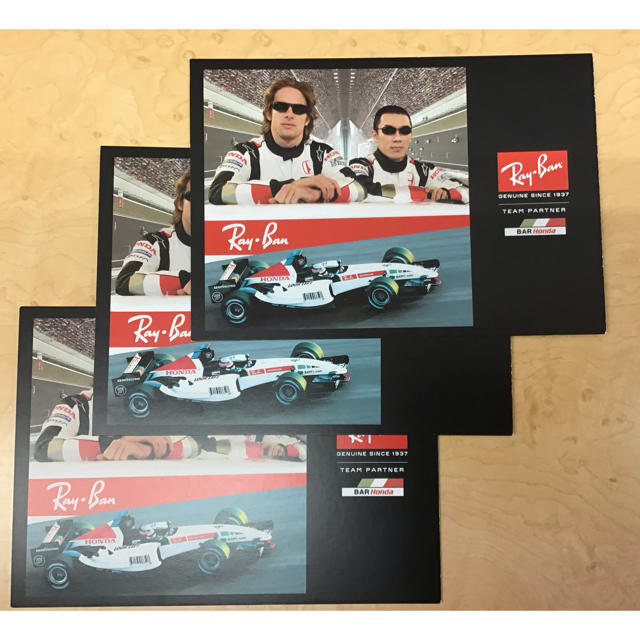 Ray-Ban(レイバン)の佐藤琢磨 BARホンダ レイバン ポストカード 3枚 エンタメ/ホビーのタレントグッズ(スポーツ選手)の商品写真