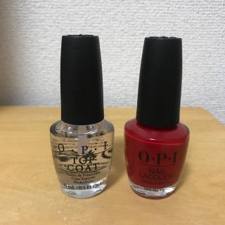 オーピーアイ(OPI)のOPI ポリッシュ　赤　トップコート　セット(マニキュア)