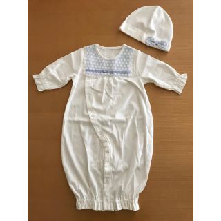 プチバトー(PETIT BATEAU)の【未使用】KISETTE キセット サークルレース女児兼用ドレス(カバーオール)