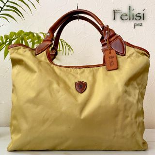 フェリージ(Felisi)のFelisi フェリージ 定価50,760円 牛革×ナイロン レザートートバッグ(トートバッグ)