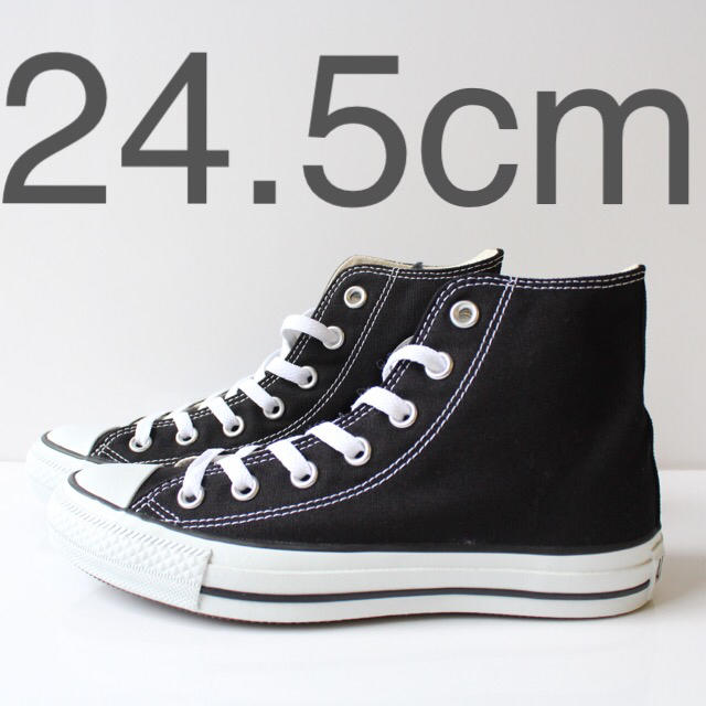 CONVERSE(コンバース)の新品　コンバース　オールスター　HI  BK ブラック　24.5cm レディースの靴/シューズ(スニーカー)の商品写真