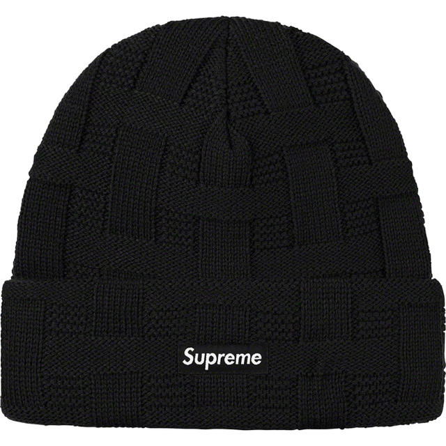 supreme Basket Weave Beanie 黒