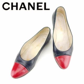 シャネル(CHANEL)のシャネル Chanel パンプス バイカラー フラット36 バレー シューズ (バレエシューズ)