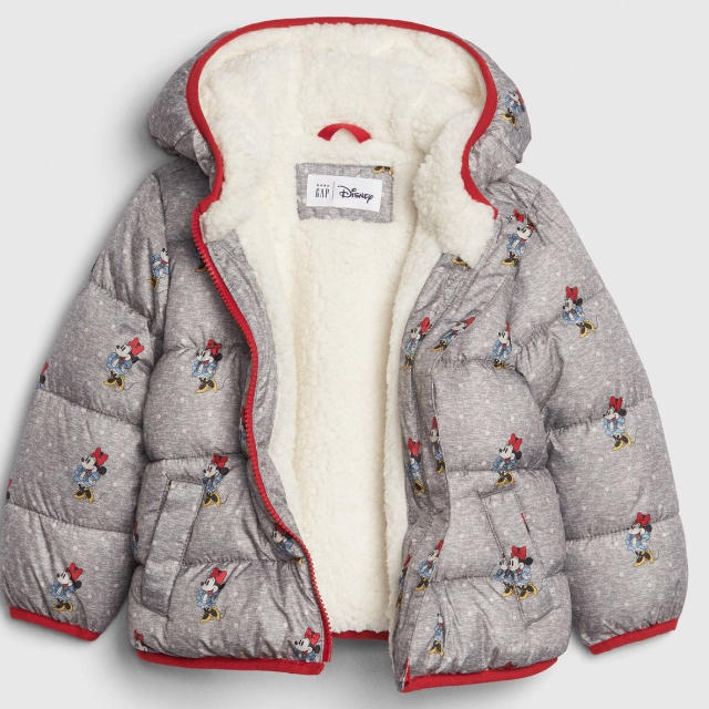 babyGAP(ベビーギャップ)の再再再再値下げ　ベビーギャップ　ミニーマックスパファージャケット　アウター　ボア キッズ/ベビー/マタニティのベビー服(~85cm)(ジャケット/コート)の商品写真