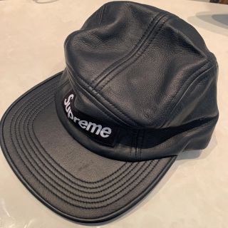 シュプリーム(Supreme)のsupreme cap キャップ　レザー生地(キャップ)
