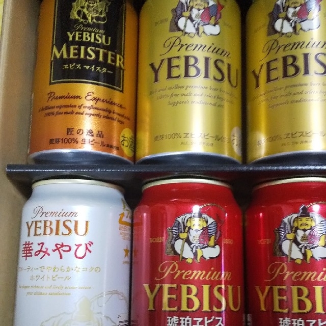 EVISU(エビス)のエビス 年末年始飲み比べ6種8缶セット 食品/飲料/酒の酒(ビール)の商品写真