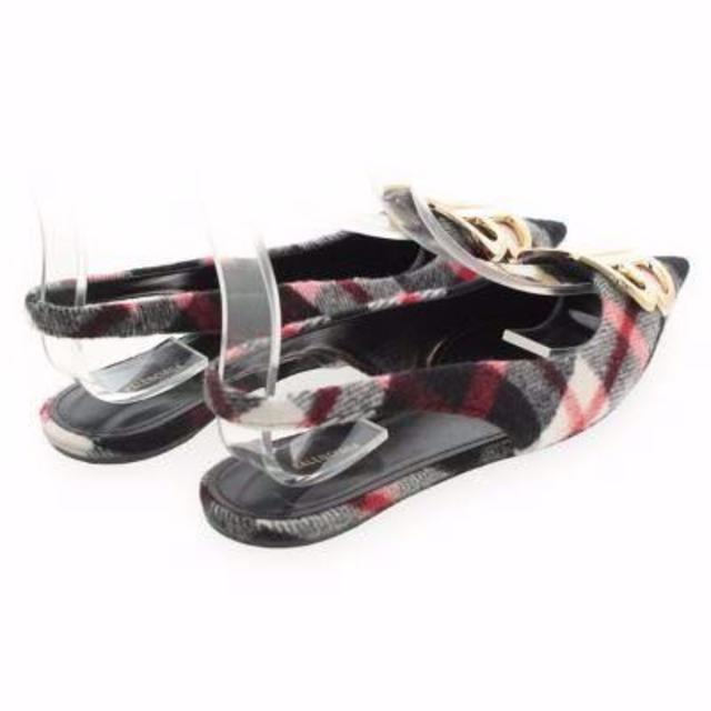 BALENCIAGA バレンシアガ フラットシューズ サンダル チェック 35