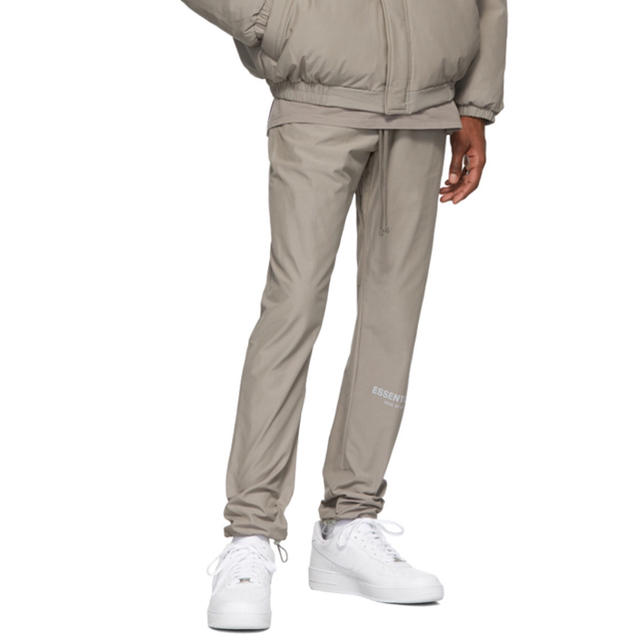 essentials Grey Canvas Lounge Pants fog