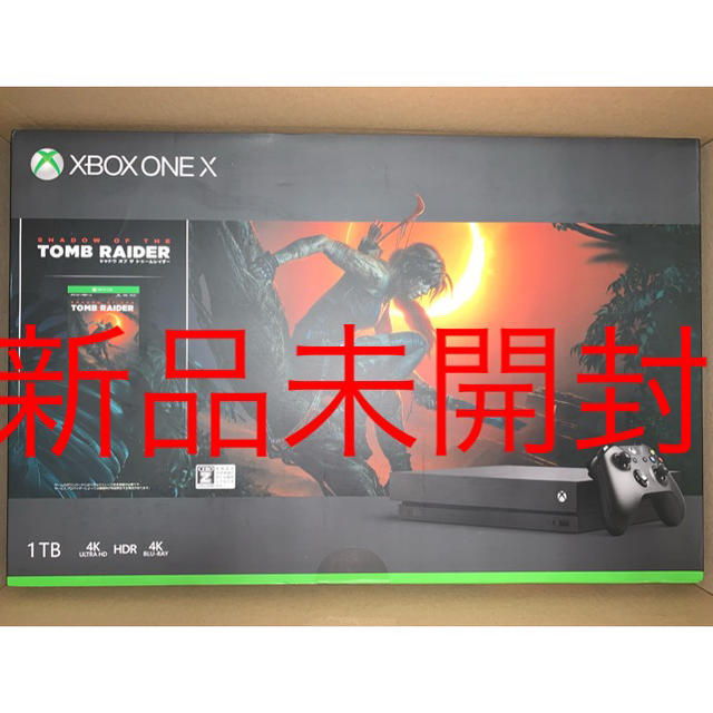 エンタメ/ホビー【新品未開封】Xbox One X（シャドウ オブ ザ トゥームレイダー同梱版）