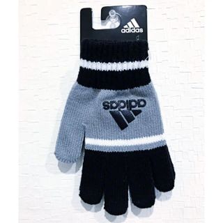 アディダス(adidas)の【 新品 タグ付き 】adidas アディダス 手袋 グレー×ブラック 男の子(手袋)