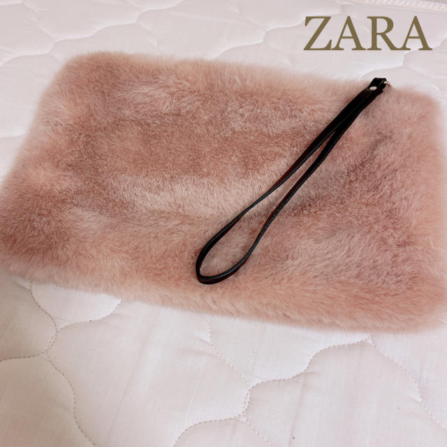 ZARA(ザラ)の美品★ZARA ファークラッチバッグ レディースのバッグ(クラッチバッグ)の商品写真