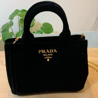 人気の雑貨がズラリ! PRADA - ☆最終値下げ☆プラダ ベロア バッグ 黒