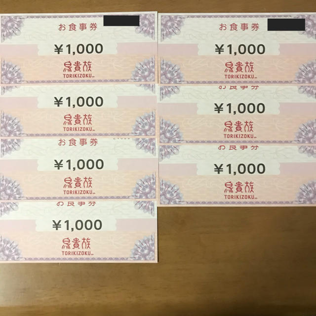 鳥貴族株主優待券1000円分