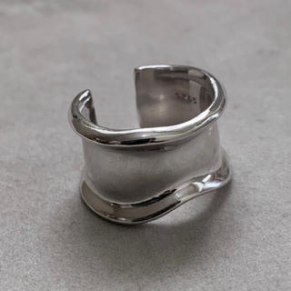 シルバー925 デザイン平打ちリング　silver925 カーブ(リング(指輪))