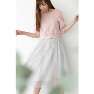 ジルバイジルスチュアート(JILL by JILLSTUART)のJILL BY JILLSTUART  スウェット×ドットチュールセットアップ(セット/コーデ)