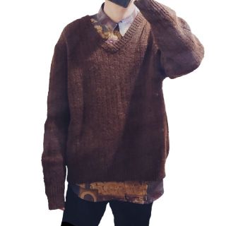 ジェイクルー(J.Crew)の【J.Crew】XL 肉厚 肩落ちニット ウール100% Vネック(ニット/セーター)