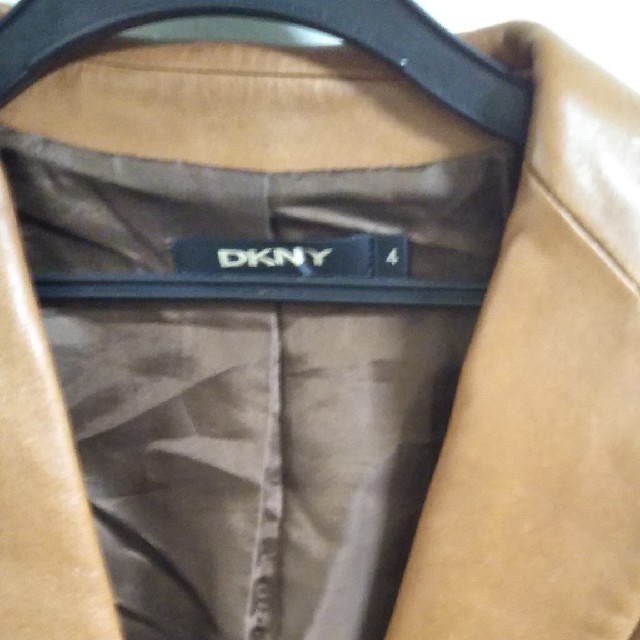 DKNY lamb skin leather jacket  羊革　シープスキン