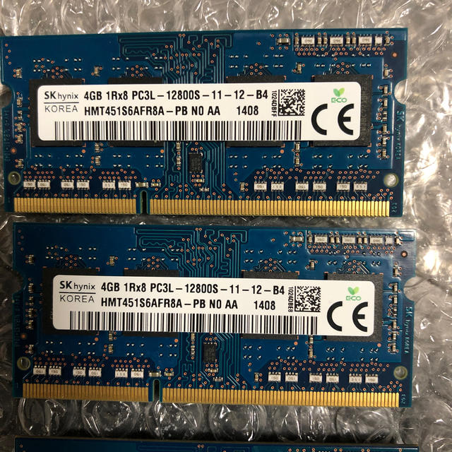 PC3L-12800S(DDR3-1600)  4GB × 4枚　16GB 1