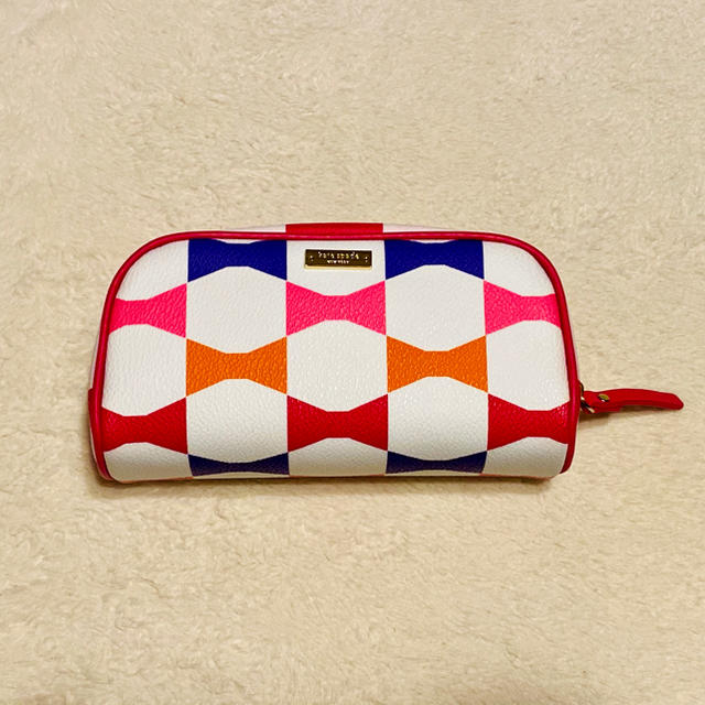 kate spade new york(ケイトスペードニューヨーク)の【新品】kate spade リボン マルチカラー メイクポーチ レディースのファッション小物(ポーチ)の商品写真