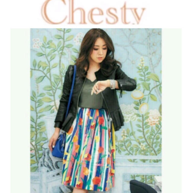 Chesty(チェスティ)の【クリーニング店仕上済】チェスティ チューリップ　スカート　ワンピース　西野カナ レディースのスカート(ひざ丈スカート)の商品写真