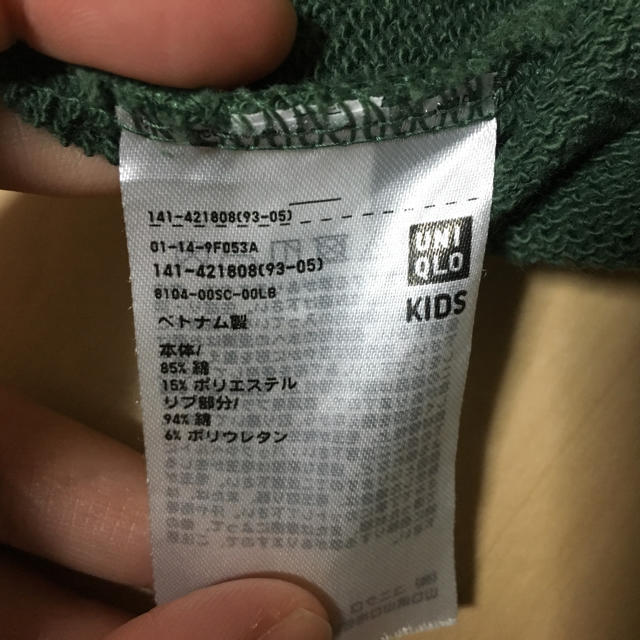 UNIQLO(ユニクロ)のユニクロ キッズ スウェット 160 キッズ/ベビー/マタニティのキッズ服男の子用(90cm~)(Tシャツ/カットソー)の商品写真