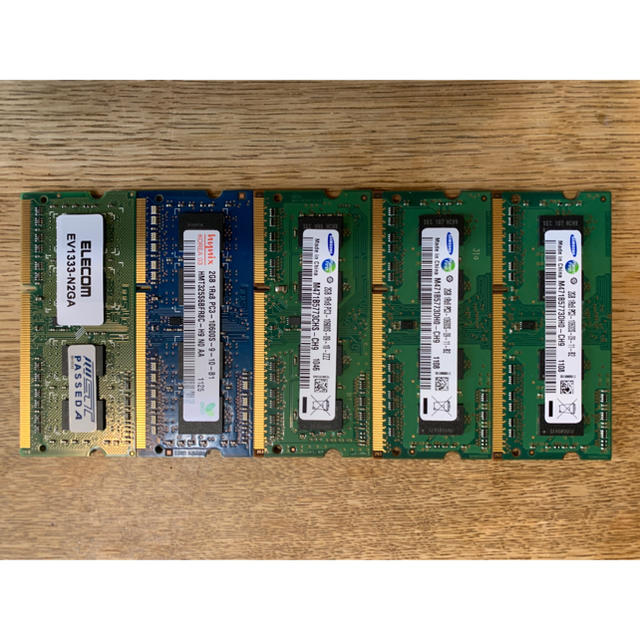 SAMSUNG(サムスン)のDDR3-1333 SODIMM 2GBx5=10GB PC3-10600 スマホ/家電/カメラのPC/タブレット(PCパーツ)の商品写真