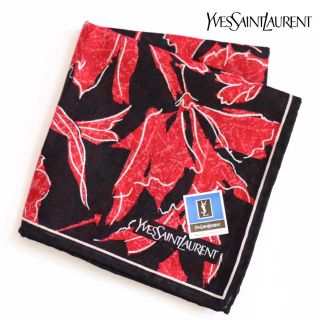 サンローラン(Saint Laurent)の❤新品シールタグ付き イヴサンローラン ハンカチーフ【お花柄】❤(ハンカチ)