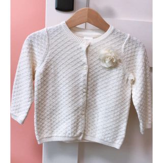 エイチアンドエム(H&M)の美品 ベビー キッズ カーディガン ボレロ 80 ホワイト(カーディガン/ボレロ)