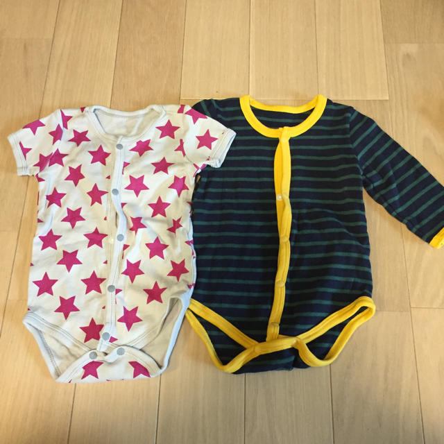 Nishiki Baby(ニシキベビー)のロンパース 長袖、半袖 2枚セット 70 キッズ/ベビー/マタニティのベビー服(~85cm)(ロンパース)の商品写真