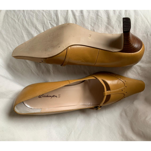 銀座ワシントン(ギンザワシントン)の銀座ワシントン　パンプス　キャメル　25.5 レディースの靴/シューズ(ハイヒール/パンプス)の商品写真